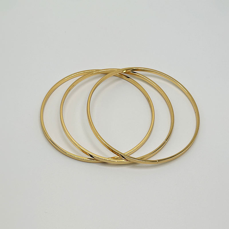14K Gold-Filled Bangle Bracelet Set of 3