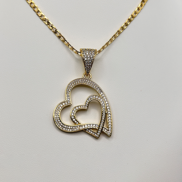 14K Gold-Filled Heart Pendant with Sparkling Zirconia