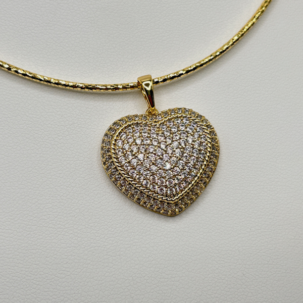 14K Gold-Filled Heart Pendant with Sparkling Zirconia