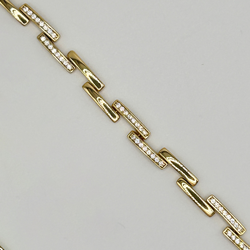 14K Gold-Filled Bracelet with Micro Zirconia