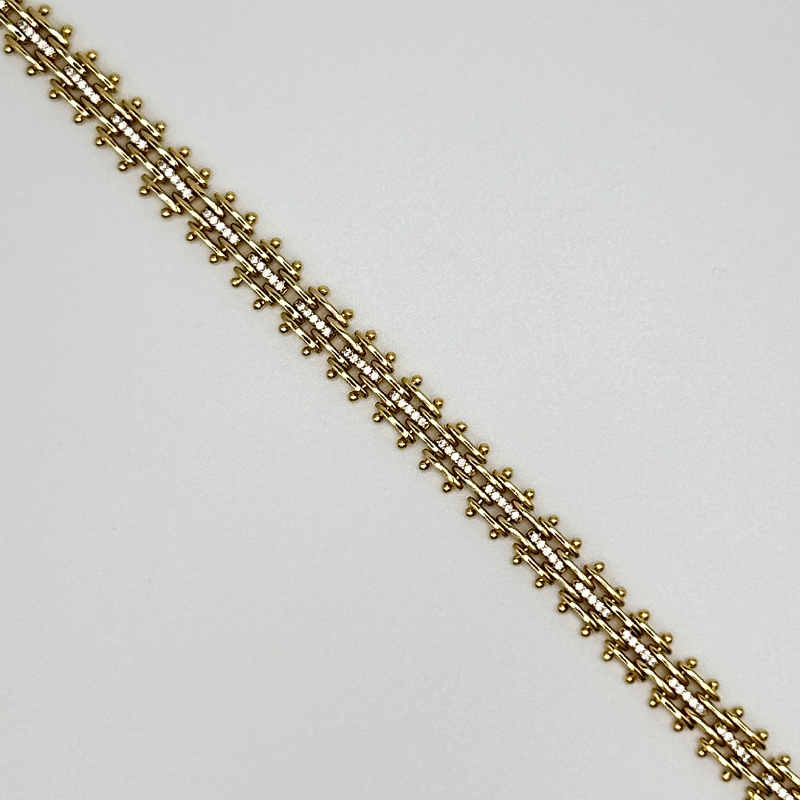 14K Gold-Filled Bracelet with Micro Zirconia