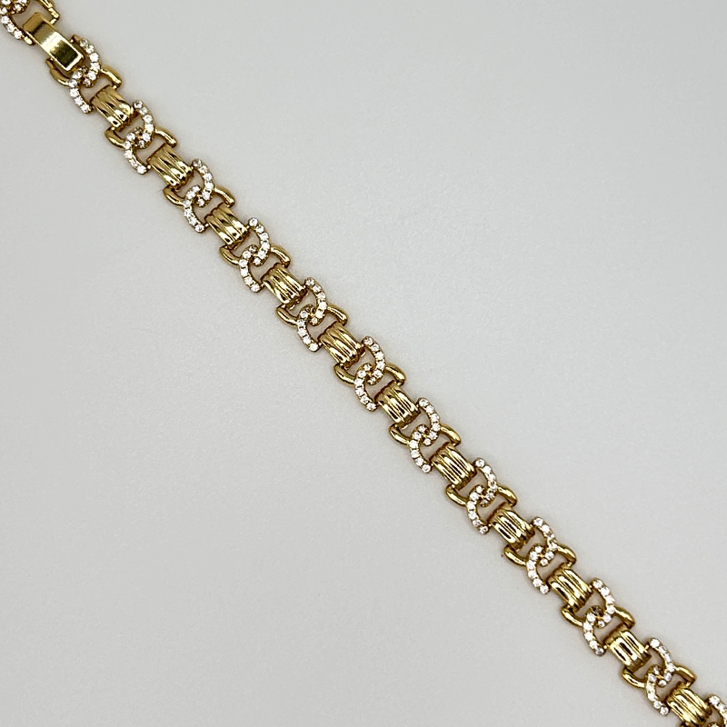 14K Gold-Filled Bracelet with Micro Zirconia